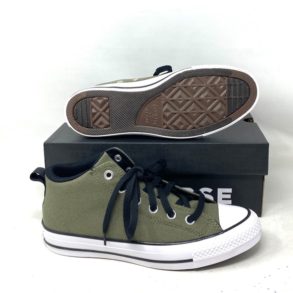 Converse Chuck Taylor Malden Street Mid Khaki Women Kid Size Shoe Canvas A05396F - Picture 3 of 9